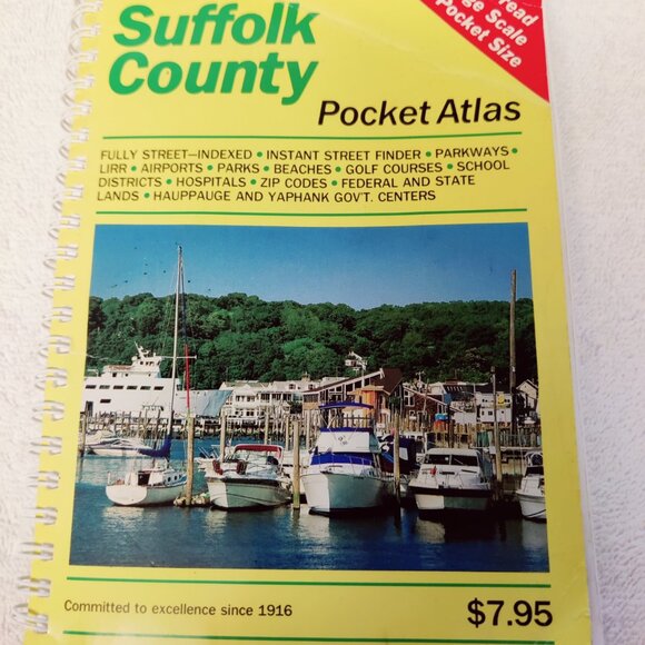 Atlas Hagstrom  NY Western Suffolk County -Spiral Bound Pocket Atlas - Picture 1 of 12